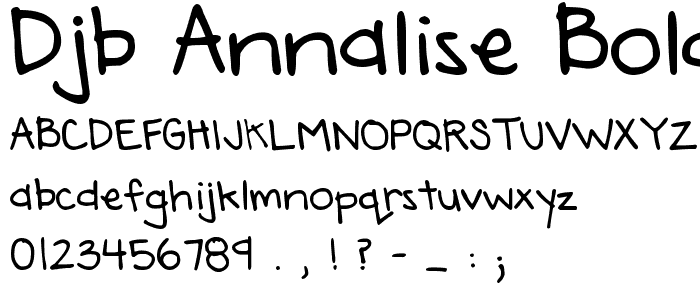 DJB ANNALISE BOLD Bold font